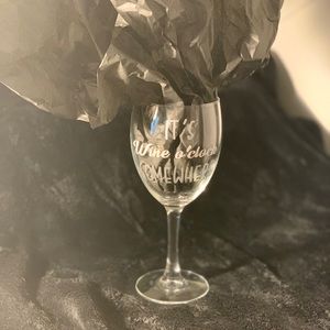 decorated wine glass